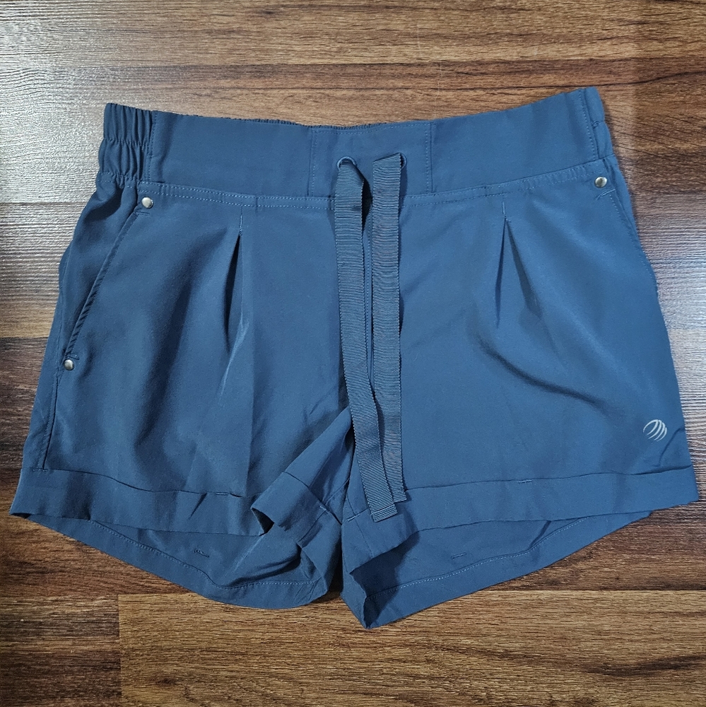 MPG Cornflower Blue running shorts, size small, EUC